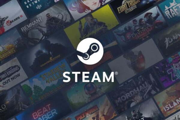 Steam logo on top of a background full of steam library games 3.jpg