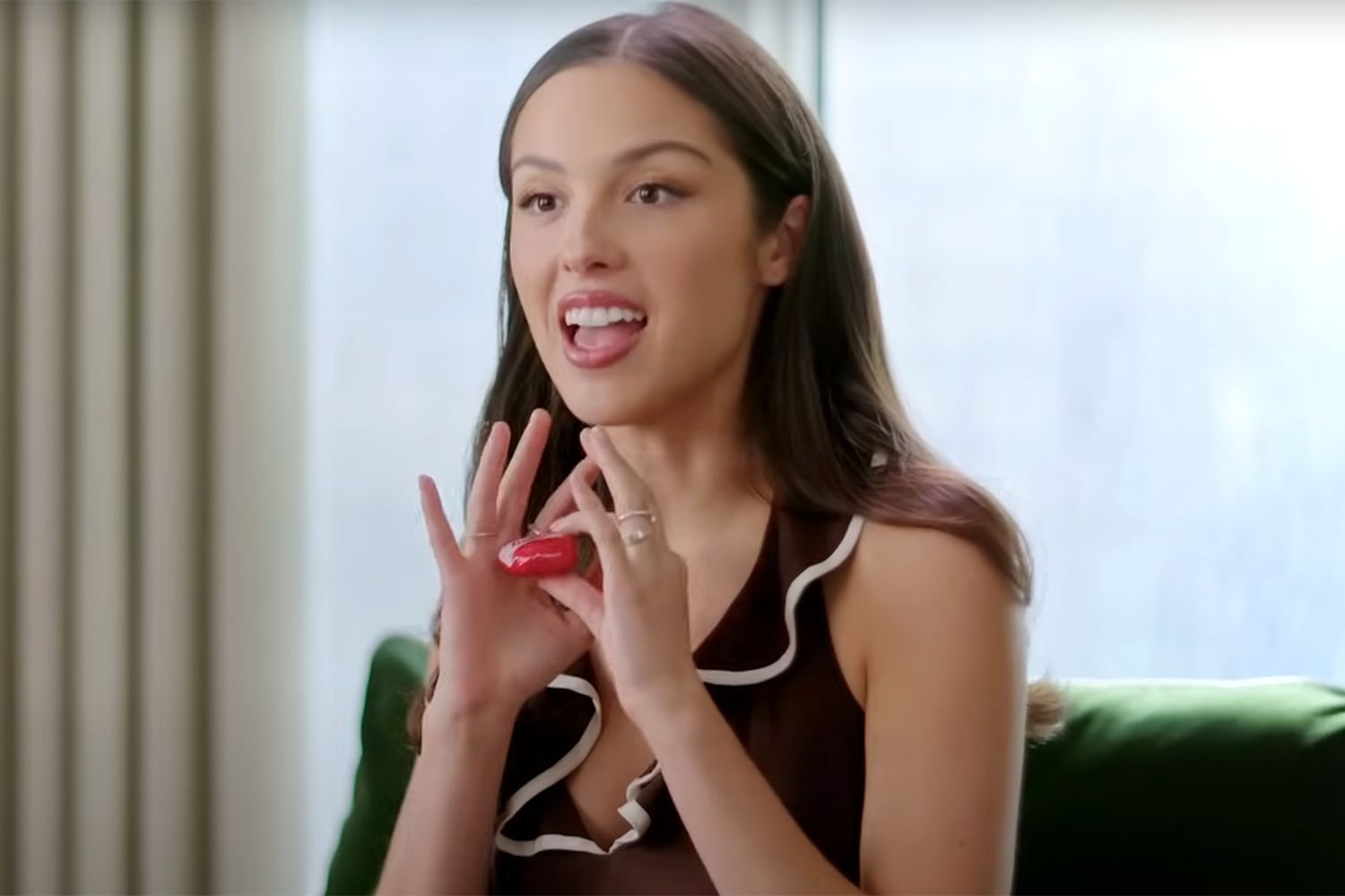 Olivia rodrigo babybel cheese 051525 58413bc4f52340e7a94418e3171dd2c8.jpg